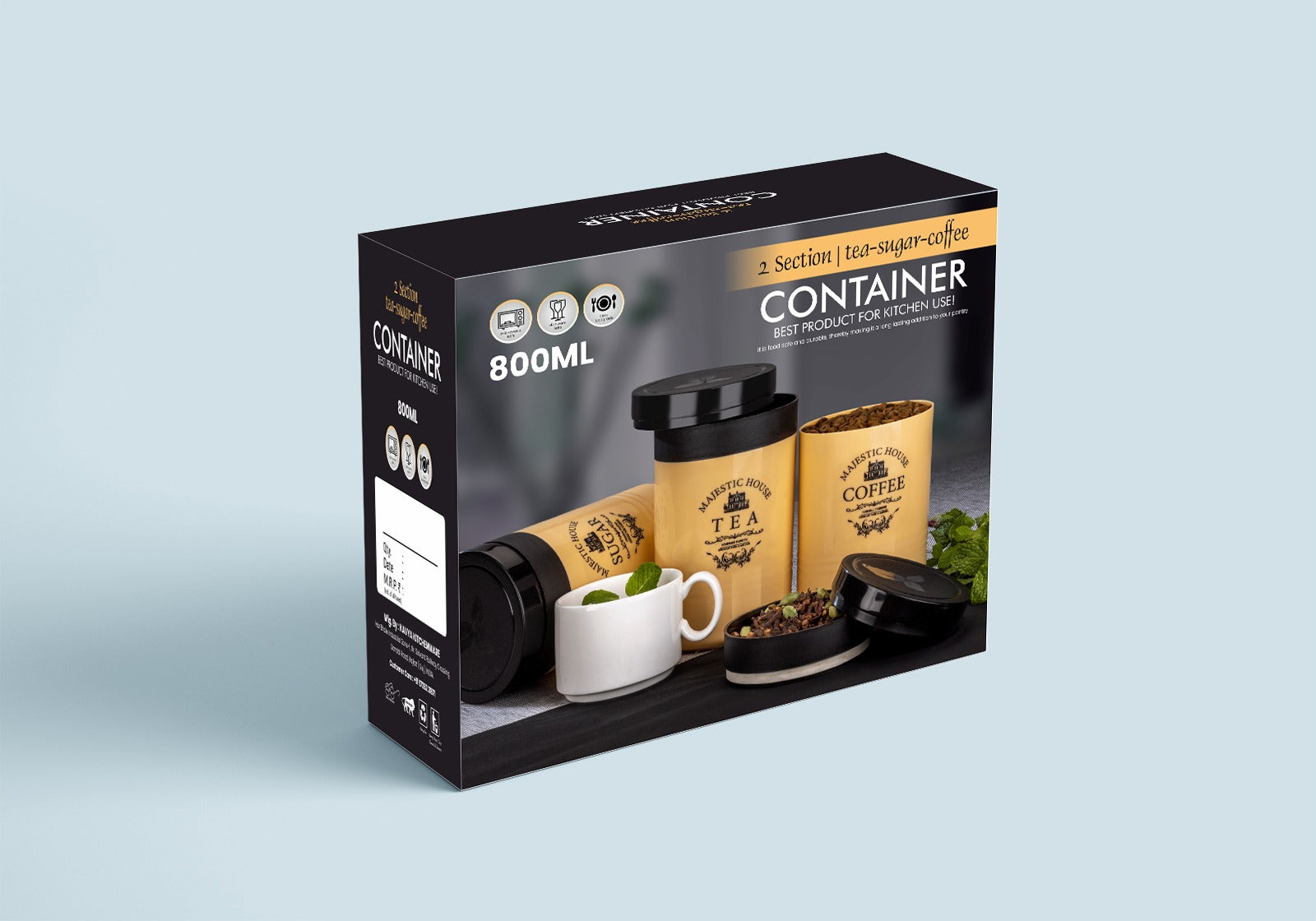 TEA COFFEE SUGAR CONTAINERS