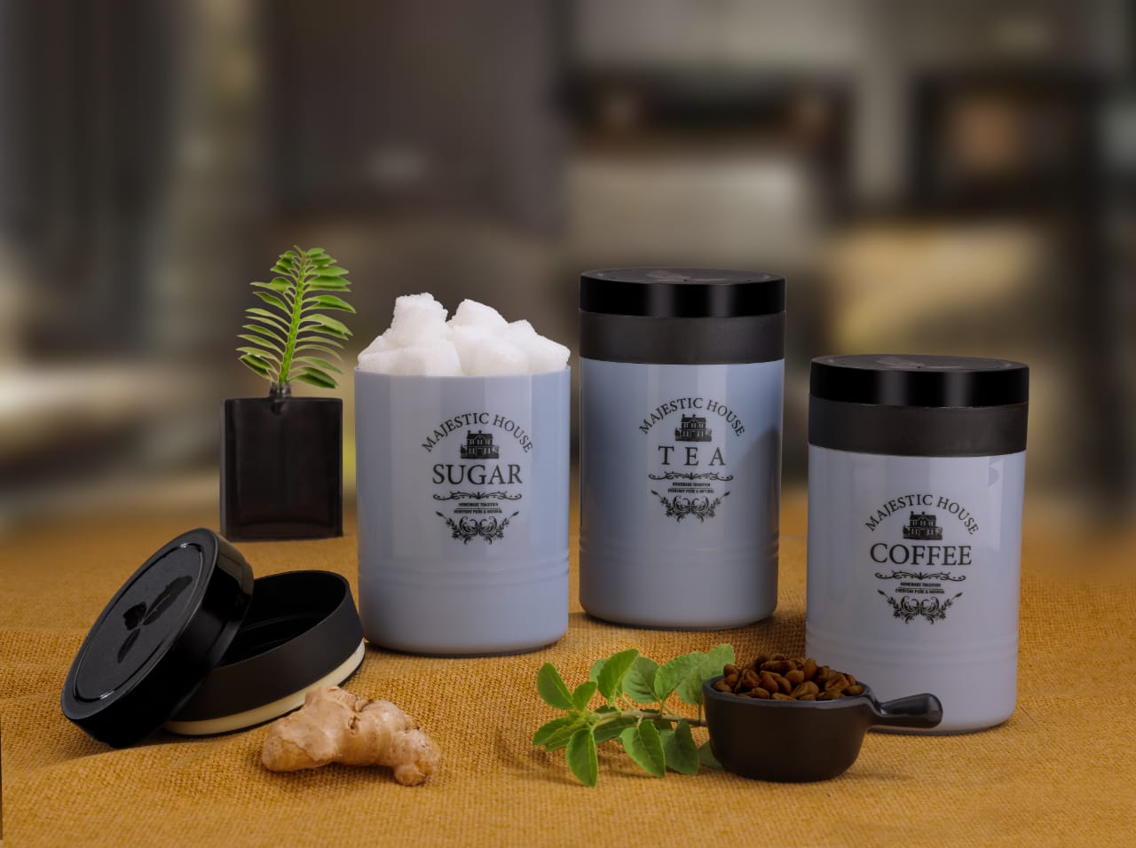 TEA COFFEE SUGAR CONTAINERS
